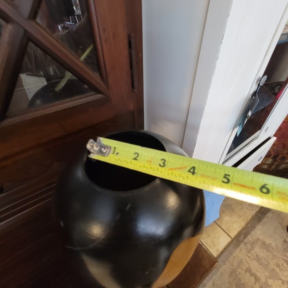 Large Two Tone Wood Vase Handcrafted Thailand Organic Modern Minimalist 16.5" - Picture 5 of 7